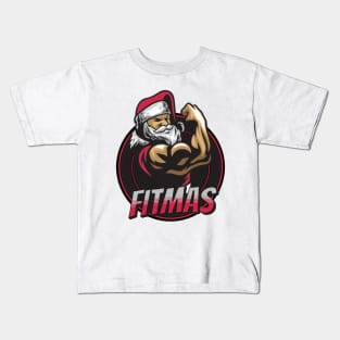 Fitmas, Gym wear t-shirt, Gym products, Christmas, Santa claus Kids T-Shirt